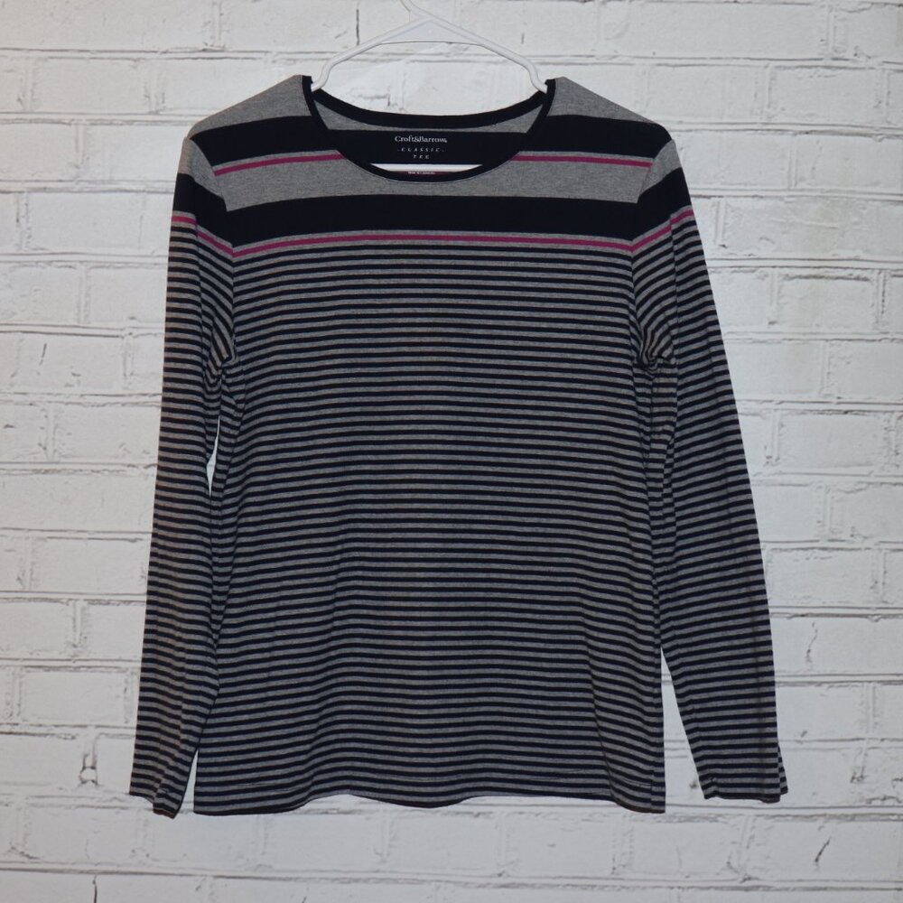 💗 Croft & Barrow Classic Long Sleeve Tee · Size Large